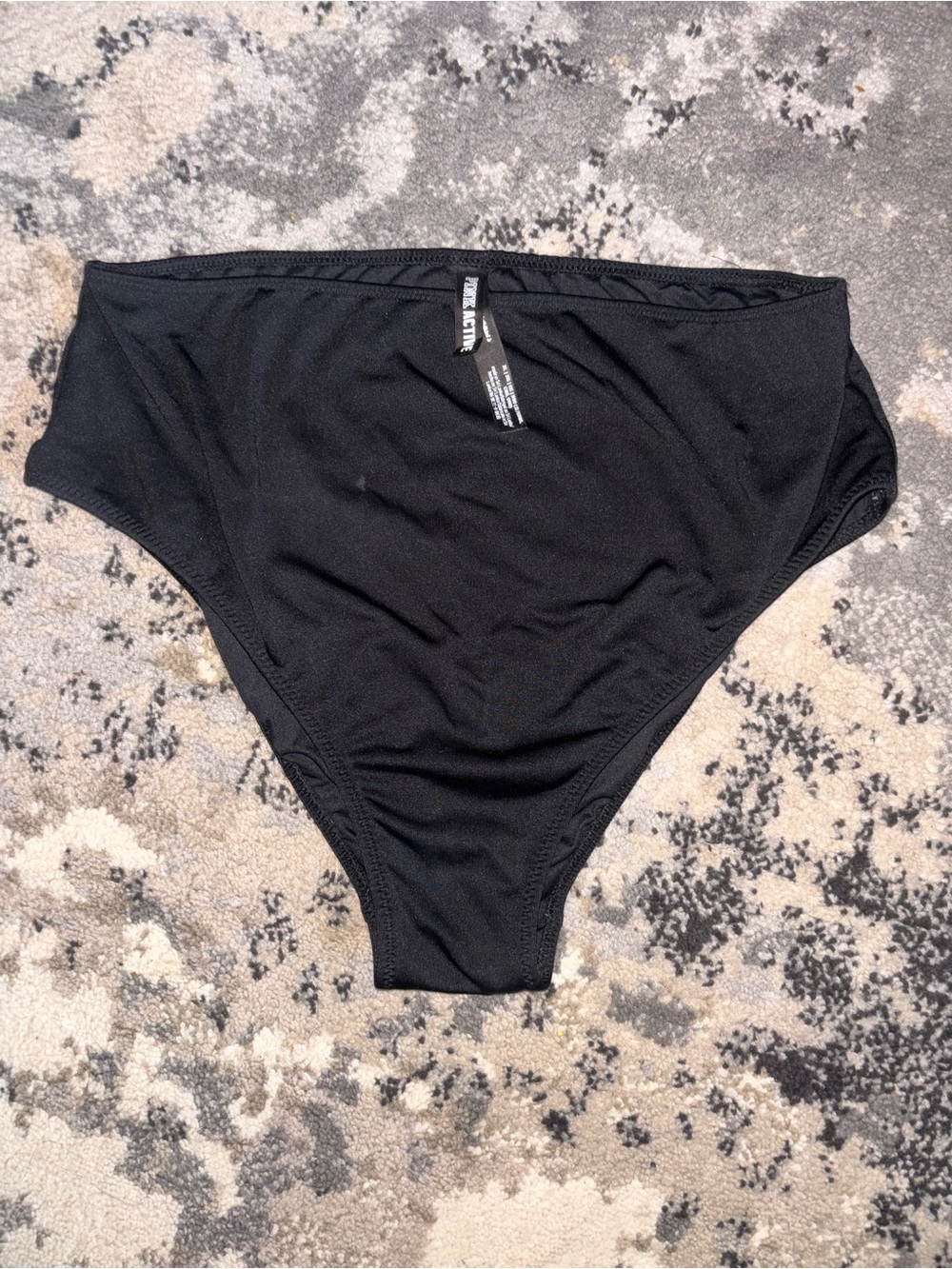 PINK Victoria's Secret Black High Waist Bikini Bottom